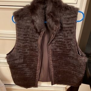 NWOT fur vest. Reversible. Genuine rabbit fur will fit size m-l
